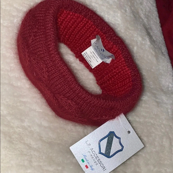 LF Accessori burgundy Made in Italy wool knit headband - Picture 5 of 7